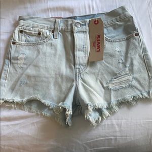 Levi’s Wedgie Fit High Waist Denim Shorts